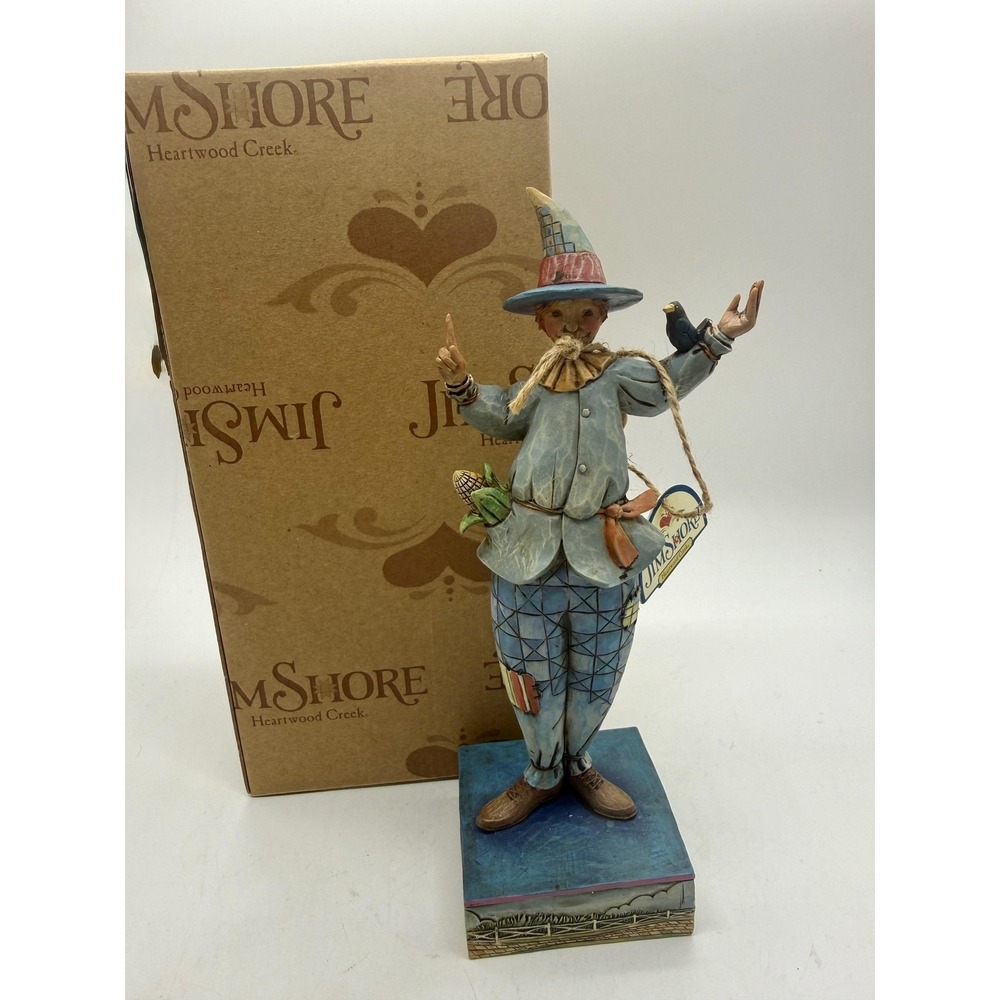 Jim Shore Heartwood Creek Scarecrow Figurine Blue I Think Therefore I Am 4009047